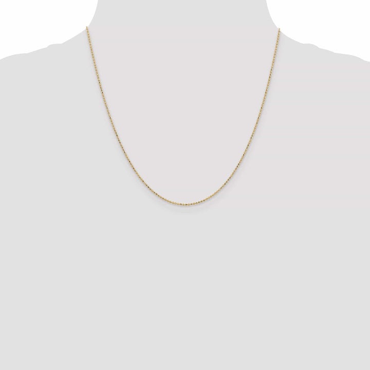 Lovely Rita's Chains 14k Yellow Gold Diamond Cut 1.20mm Bead Chain