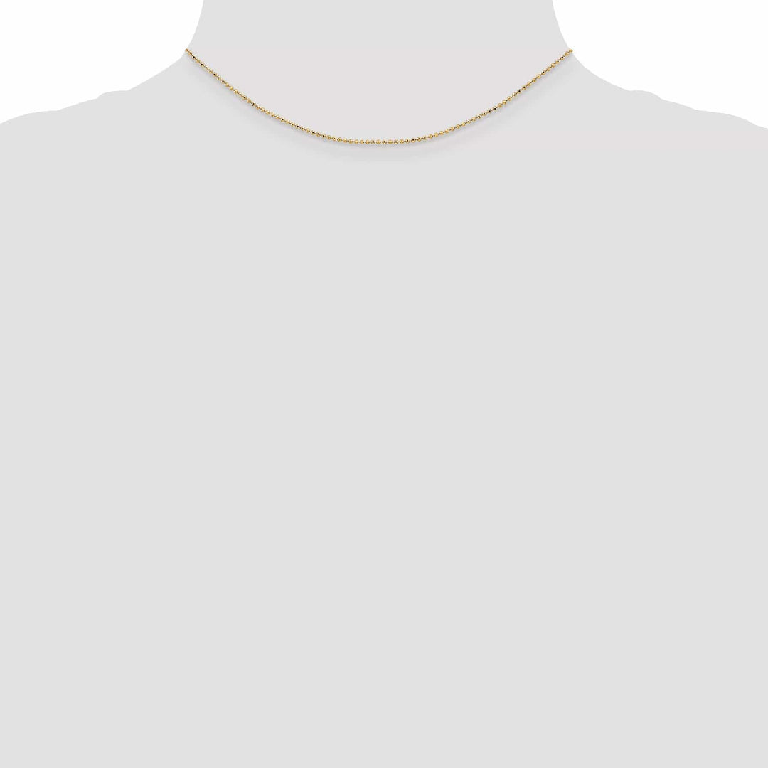 Lovely Rita's Chains 14k Yellow Gold Diamond Cut 1.20mm Bead Chain
