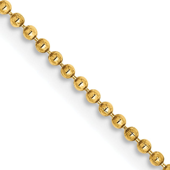 Lovely Rita's Chains 14k Yellow Gold Diamond Cut 1.20mm Bead Chain