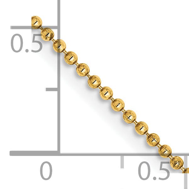 Lovely Rita's Chains 14k Yellow Gold Diamond Cut 1.20mm Bead Chain