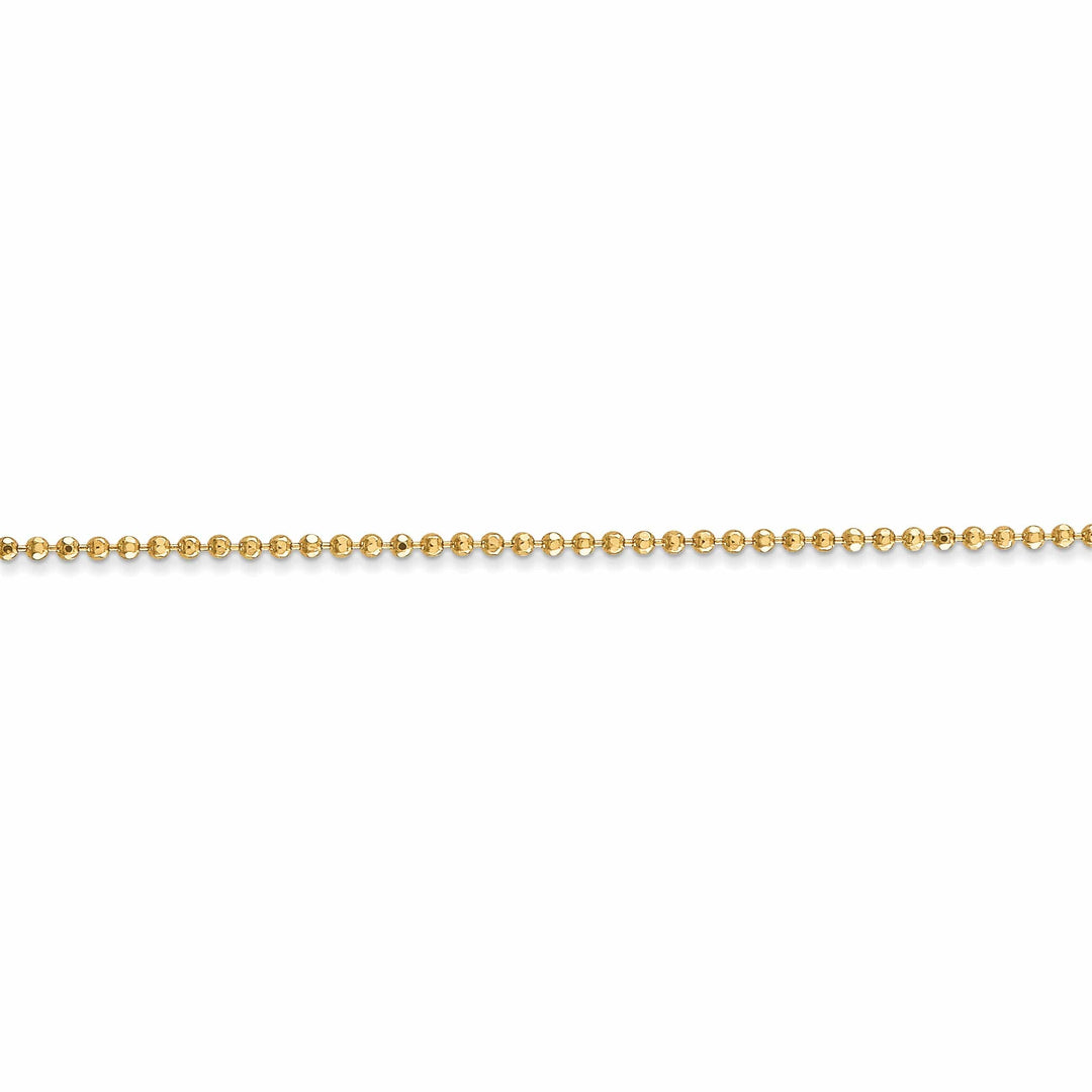 Lovely Rita's Chains 14k Yellow Gold Diamond Cut 1.20mm Bead Chain
