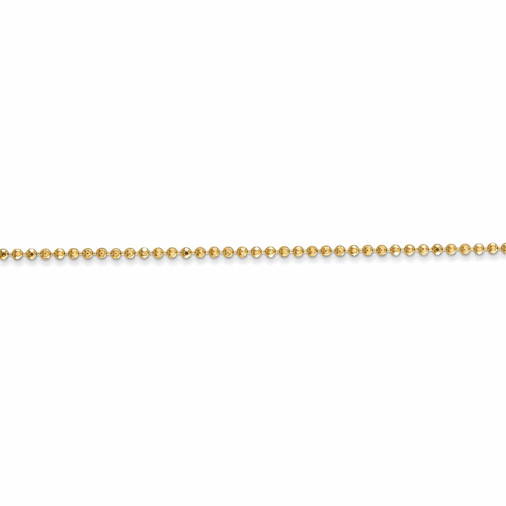 Lovely Rita's Chains 14k Yellow Gold Diamond Cut 1.20mm Bead Chain