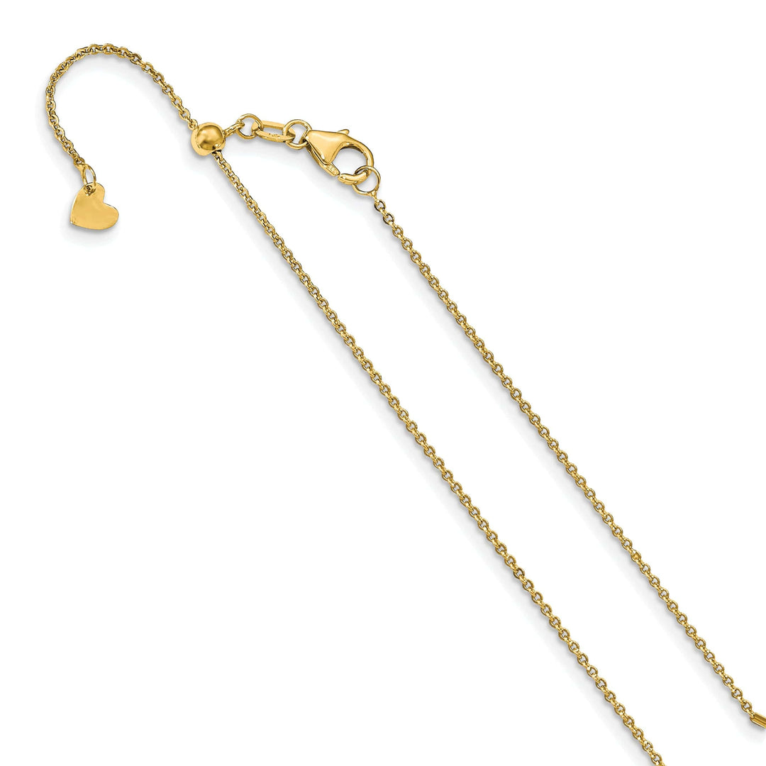 Lovely Rita's Chains 14k Yellow Gold Flat Cable Adjustable Chain