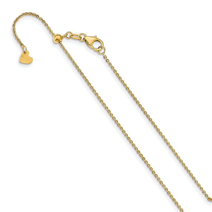 Lovely Rita's Chains 14k Yellow Gold Flat Cable Adjustable Chain