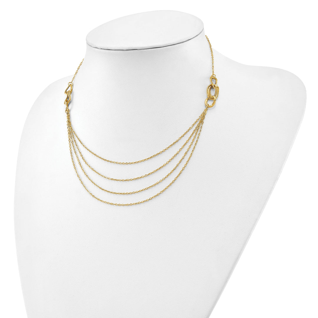Lovely Rita's Chains 14k Yellow Gold Four Layer Rope Chain Necklace