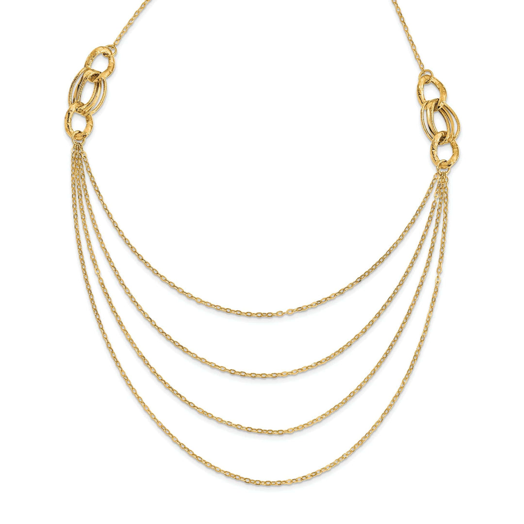 Lovely Rita's Chains 14k Yellow Gold Four Layer Rope Chain Necklace