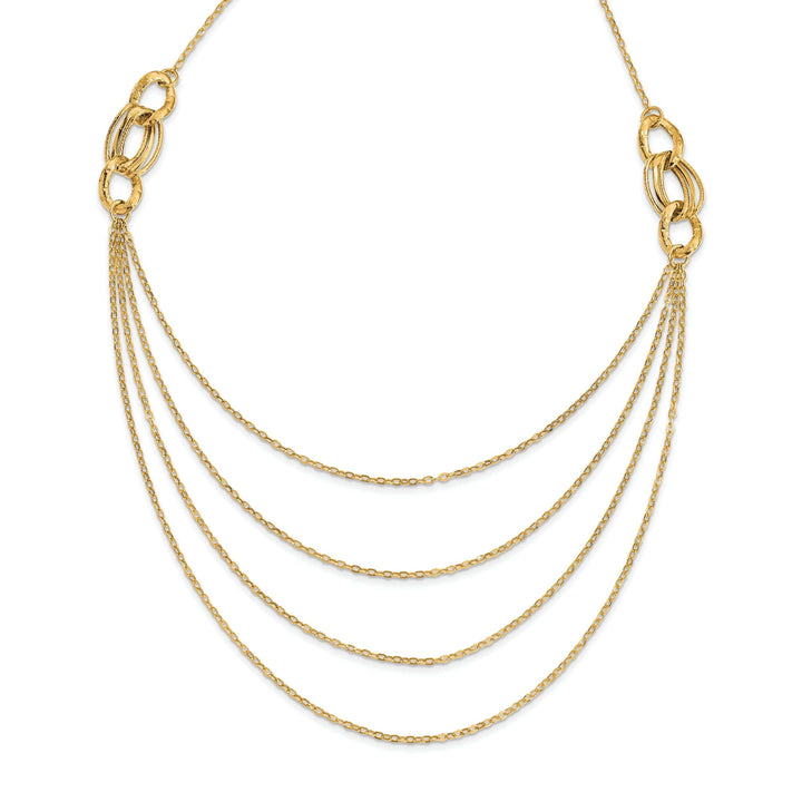 Lovely Rita's Chains 14k Yellow Gold Four Layer Rope Chain Necklace