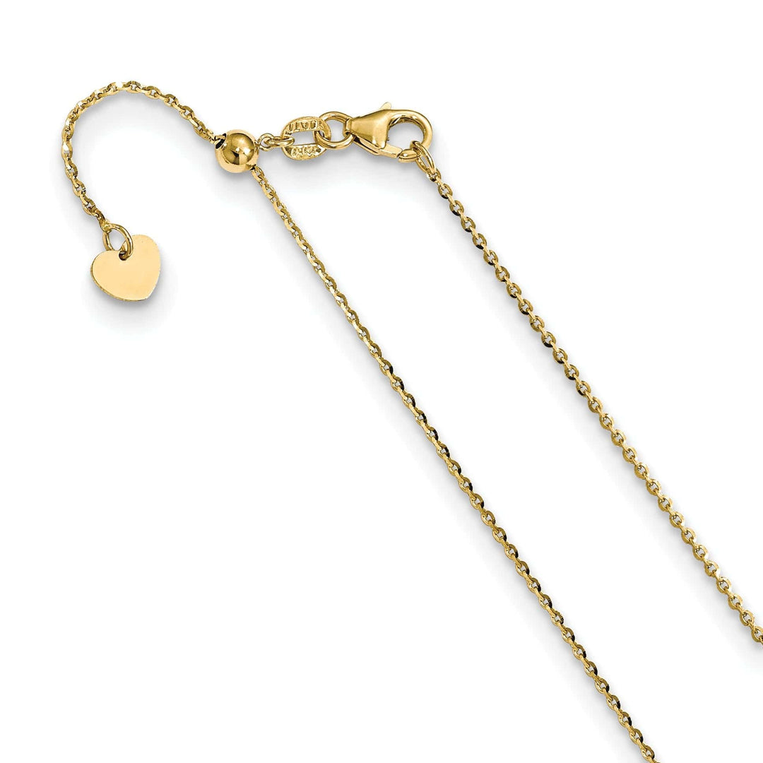 Lovely Rita's Chains 14k Yellow Gold Oval Open Link Adjustable Chain