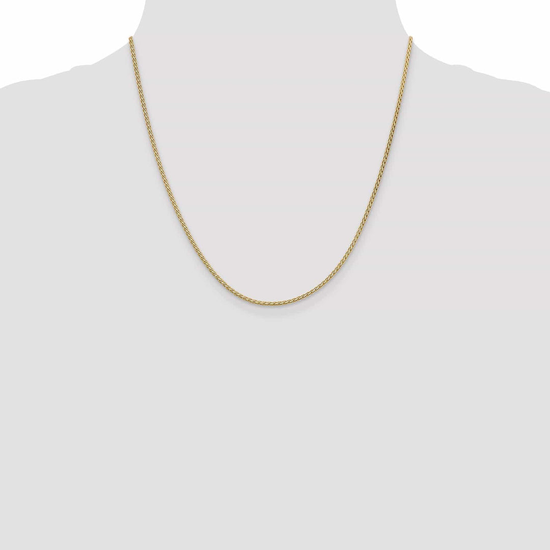 Lovely Rita's Chains 14k Yellow Gold Polished 1.80m Flat Wheat Chain
