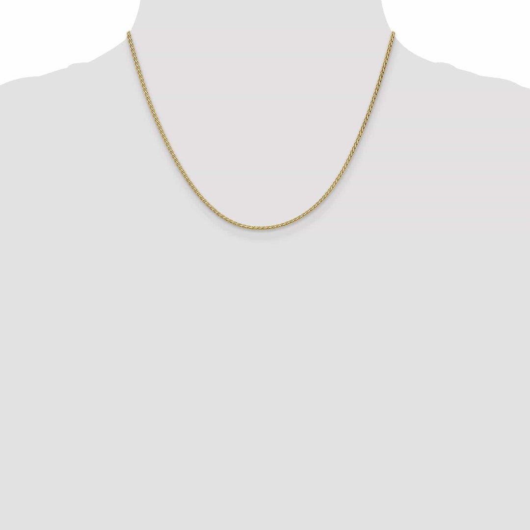 Lovely Rita's Chains 14k Yellow Gold Polished 1.80m Flat Wheat Chain