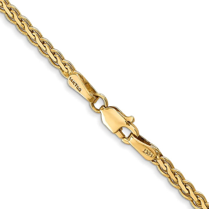 Lovely Rita's Chains 14k Yellow Gold Polished 2.50m Flat Wheat Chain
