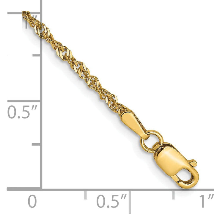 Lovely Rita's Chains 14k Yellow Gold Singapore Chain