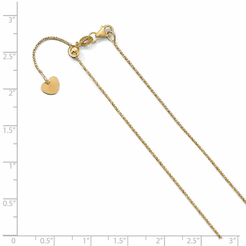 Lovely Rita's Chains 14k Yellow Gold Twisted Box Adjustable Chain