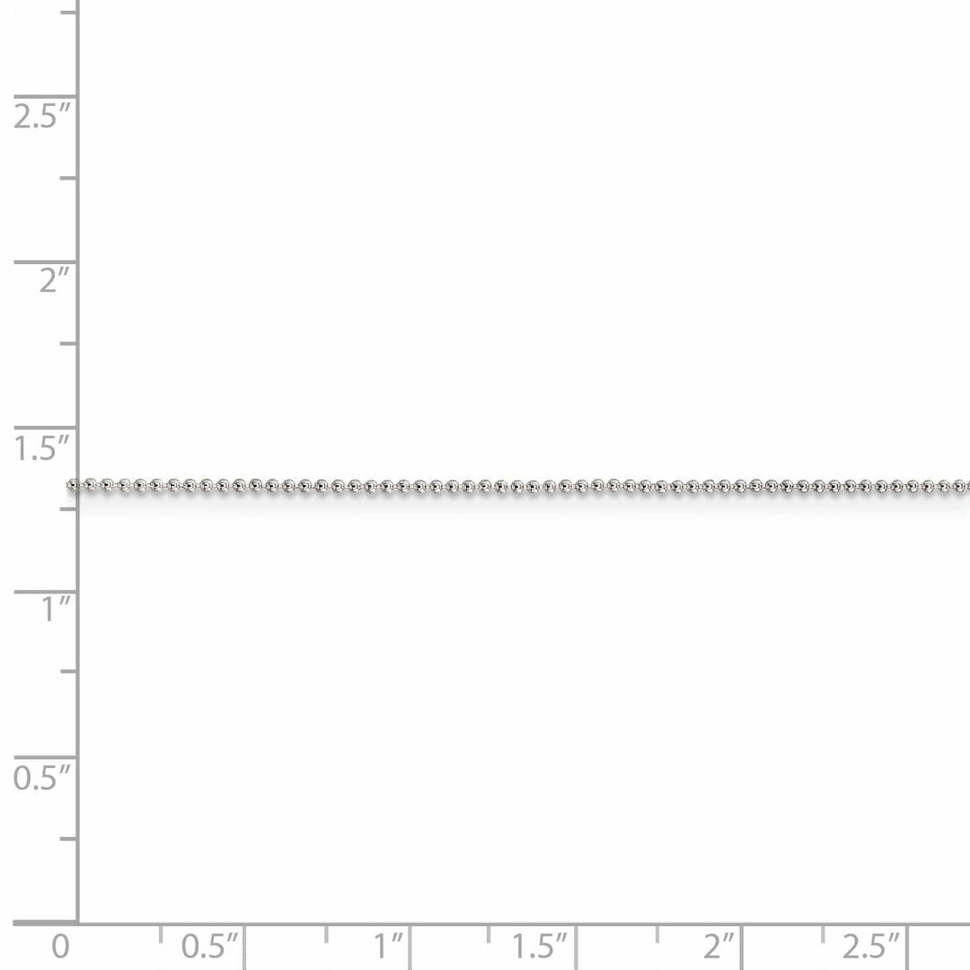 Lovely Rita's Chains 925 Sterling Silver Beaded Chain 1MM Thickness