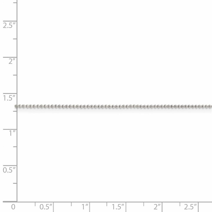 Lovely Rita's Chains 925 Sterling Silver Beaded Chain 1MM Thickness