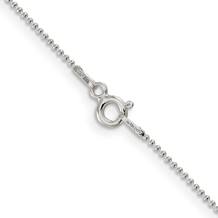 Lovely Rita's Chains 925 Sterling Silver Beaded Chain 1MM Thickness