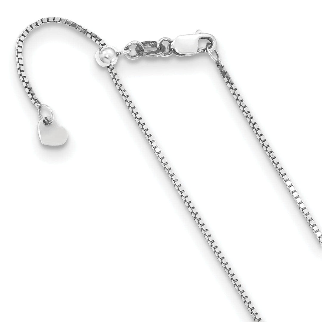 Lovely Rita's Chains Adjustable 10K White Gold Box Chain