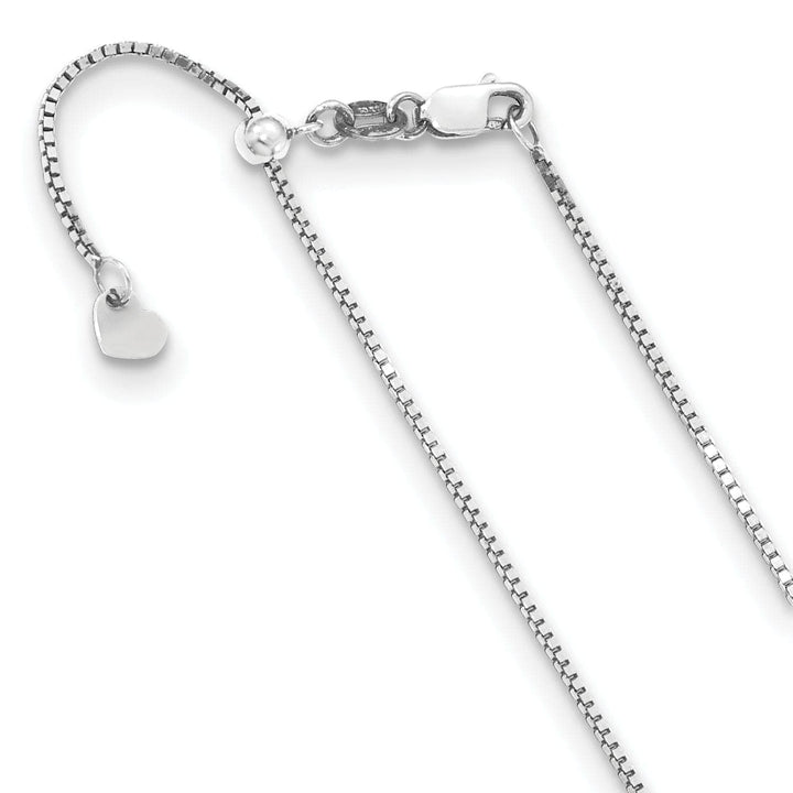 Lovely Rita's Chains Adjustable 10K White Gold Box Chain
