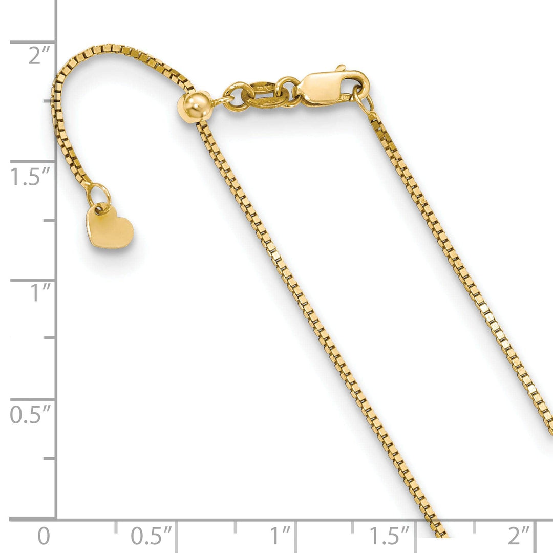 Lovely Rita's Chains Adjustable 10K Yellow Gold Box Chain