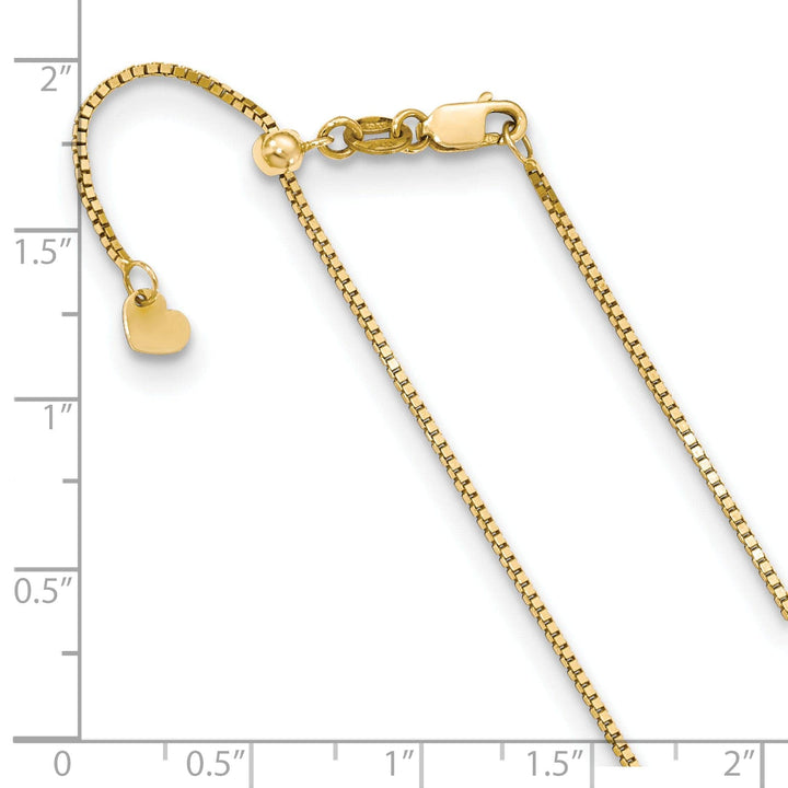 Lovely Rita's Chains Adjustable 10K Yellow Gold Box Chain