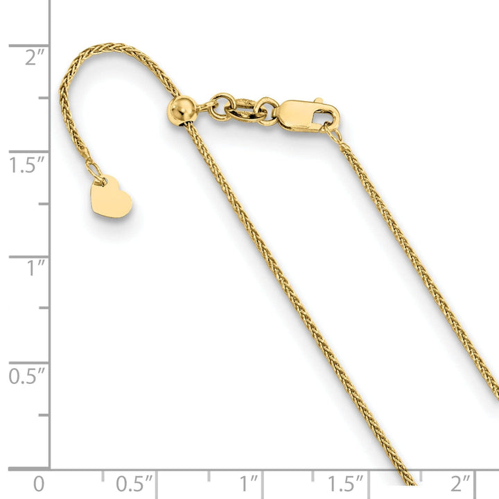 Lovely Rita's Chains Adjustable 10K Yellow Gold Wheat Chain