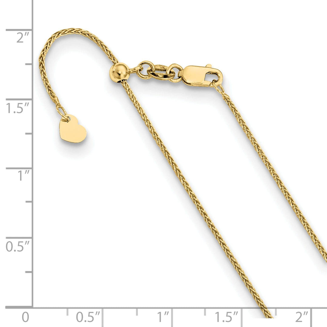 Lovely Rita's Chains Adjustable 10K Yellow Gold Wheat Chain