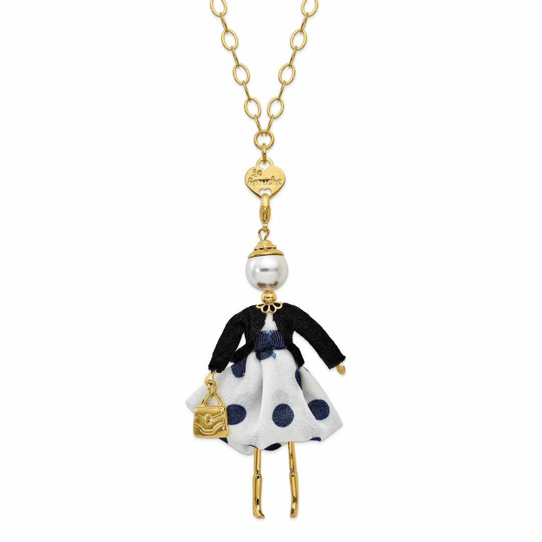 Jere Collection Chains Le Amiche Blue Polka dot Doll Charm Chain