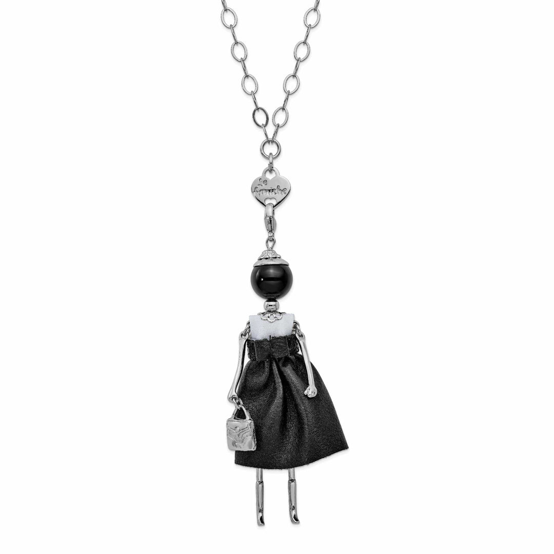 Jere Collection Chains Le Amiche Swarovski Onyx Doll Charm Chain