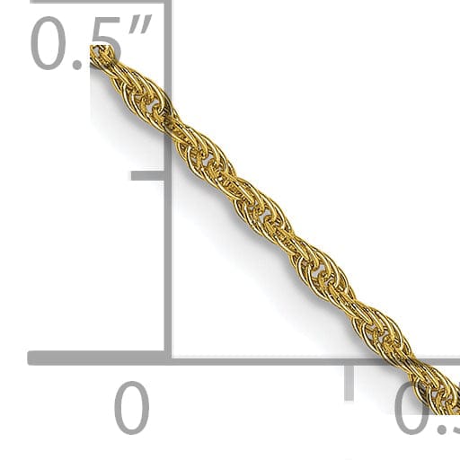 Lovely Rita's Chains Leslie 10k Yellow Gold 1.2 mm Loose Rope Chain
