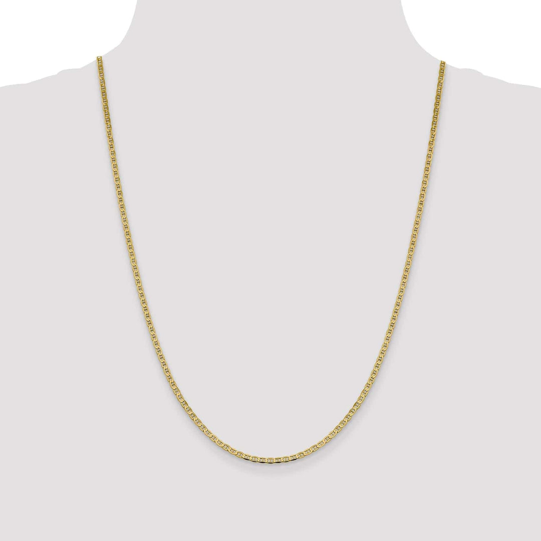 Lovely Rita's Chains Leslie 10k Yellow Gold 2.4mm Flat Anchor Chain