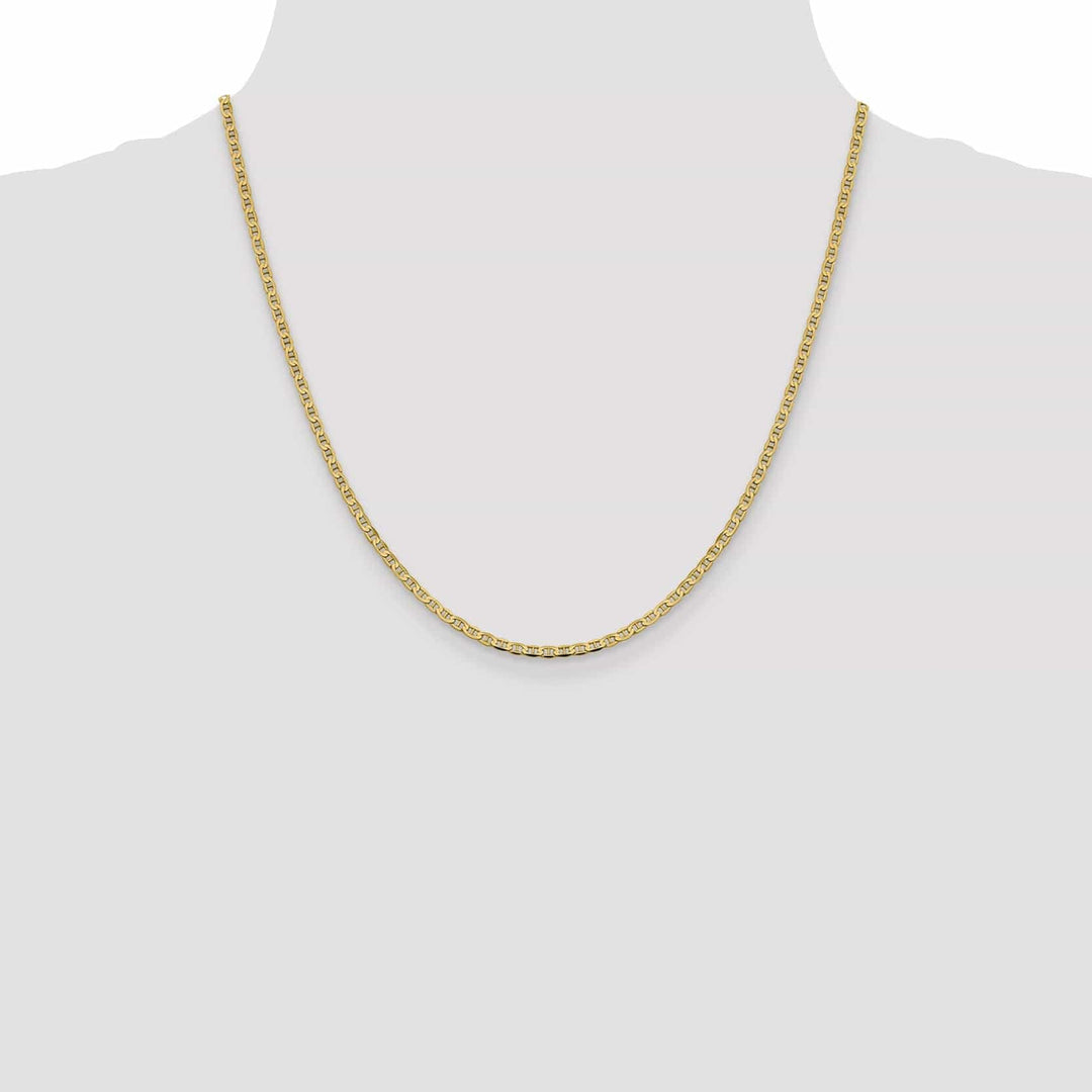 Lovely Rita's Chains Leslie 10k Yellow Gold 2.4mm Flat Anchor Chain