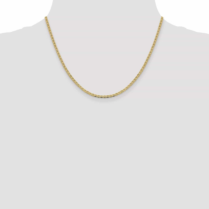 Lovely Rita's Chains Leslie 10k Yellow Gold 2.4mm Flat Anchor Chain