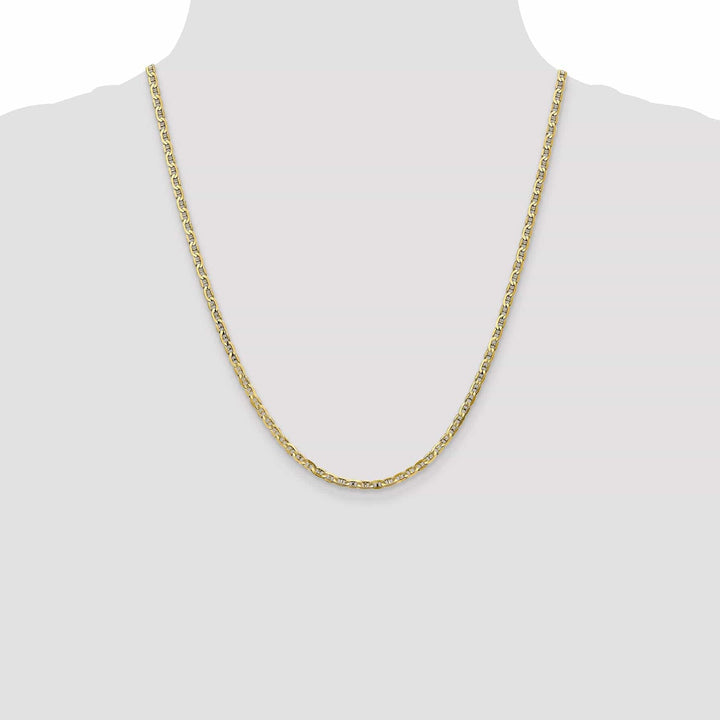 Lovely Rita's Chains Leslie 10k Yellow Gold 3mm Concave Anchor Chain