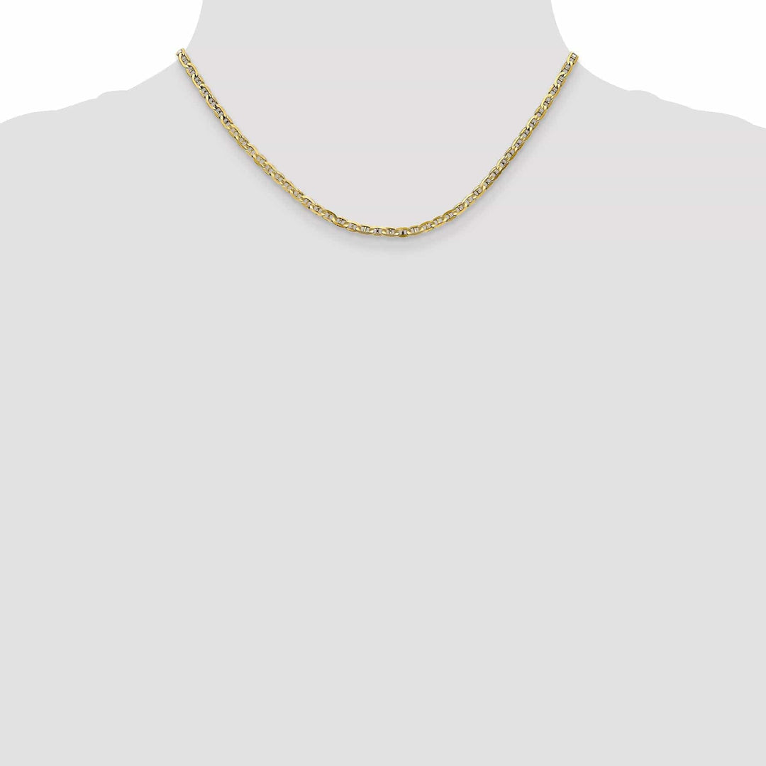 Lovely Rita's Chains Leslie 10k Yellow Gold 3mm Concave Anchor Chain