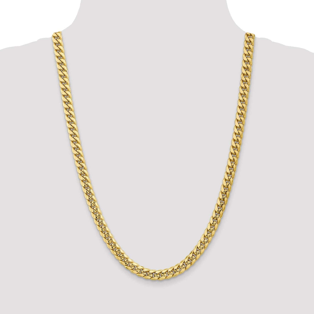 Lovely Rita's Chains Leslie 10k Yellow Gold 7.3 mm Miami Cuban Chain