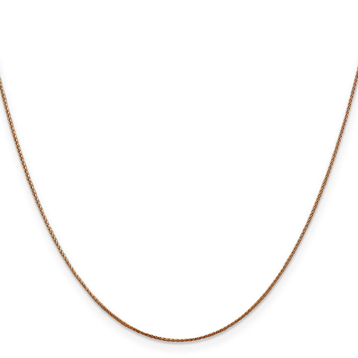 Lovely Rita's Chains Leslie 14k Rose Gold .8m Baby Spiga Wheat Chain