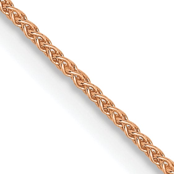 Lovely Rita's Chains Leslie 14k Rose Gold .8m Baby Spiga Wheat Chain