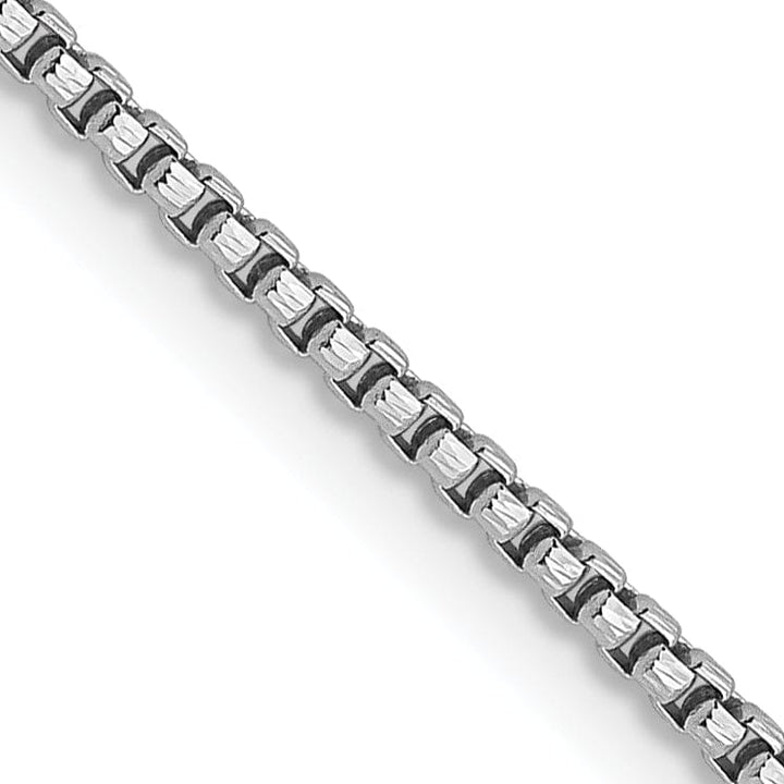 Lovely Rita's Chains Leslie 14K White Gold 1.1 mm Sparkle Round Box
