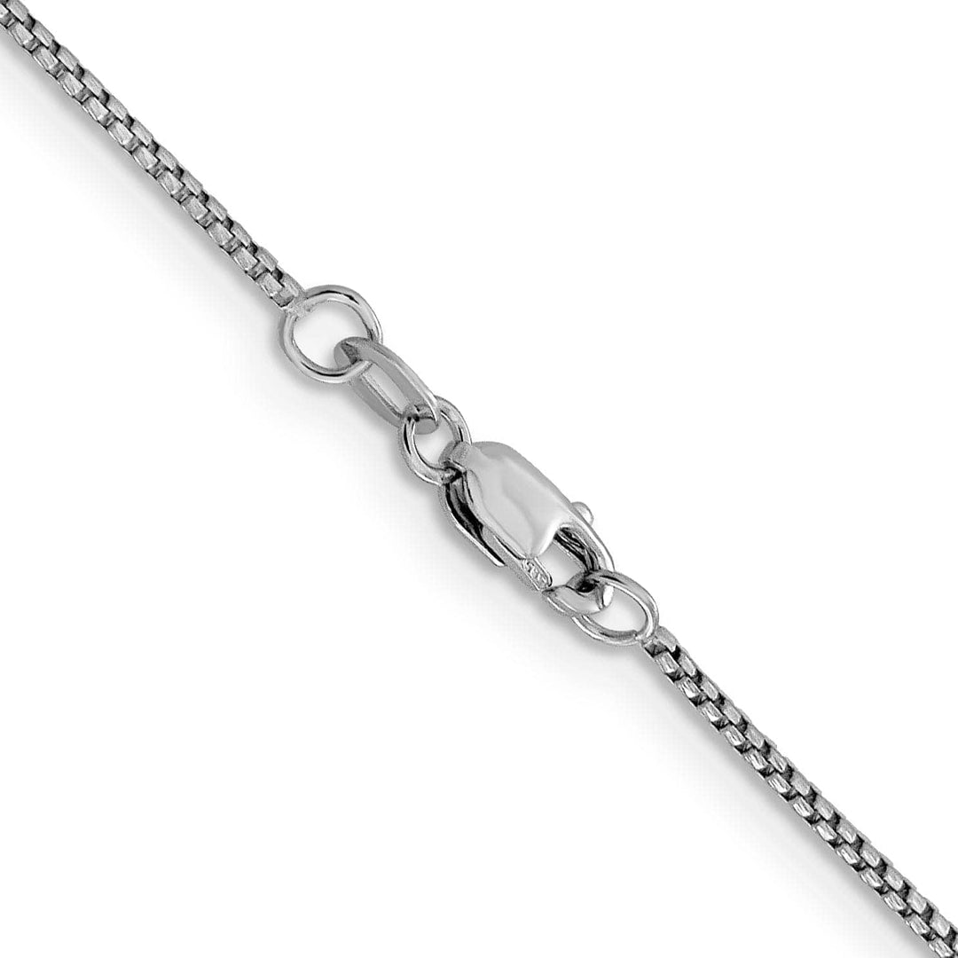 Lovely Rita's Chains Leslie 14K White Gold 1.1 mm Sparkle Round Box