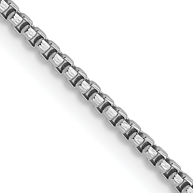 Lovely Rita's Chains Leslie 14K White Gold 1.1 mm Sparkle Round Box