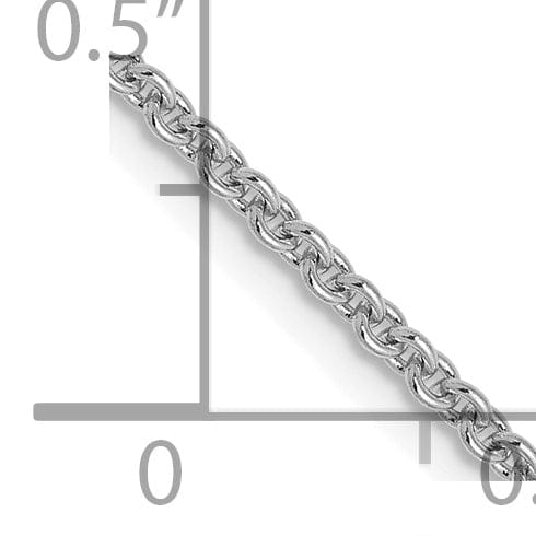 Lovely Rita's Chains Leslie 14K White Gold 1.6 mm Round Cable Chain