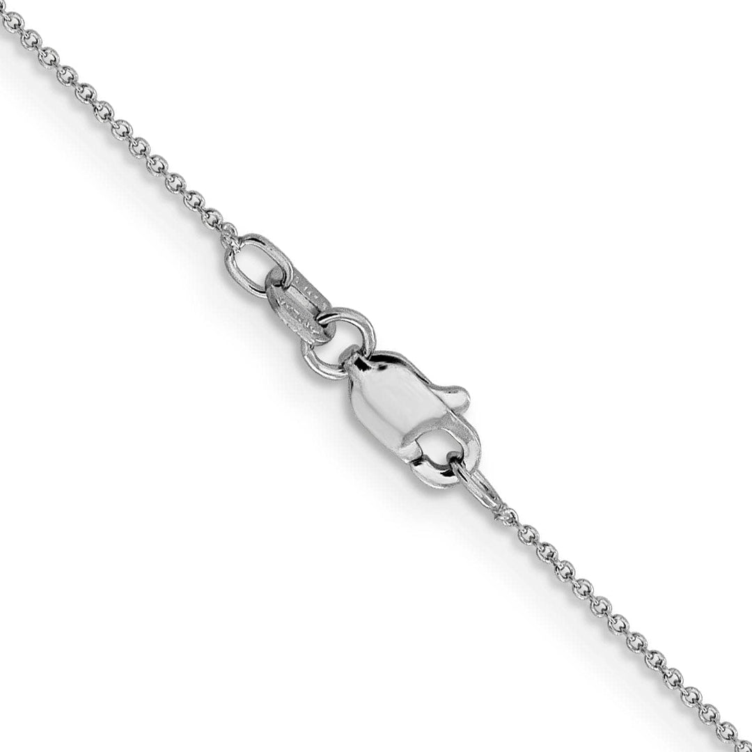 Lovely Rita's Chains Leslie 14K White Gold .8 mm Round Cable Chain