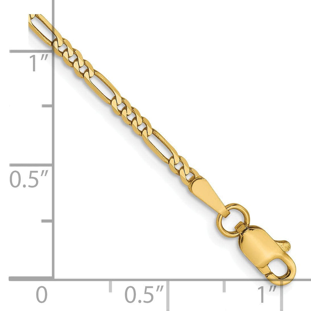 Lovely Rita's Chains Leslie 14k Yellow Gold 1.80mm Flat Figaro Chain