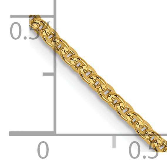 Lovely Rita's Chains Leslie 14k Yellow Gold 1.95 mm Flat Cable Chain