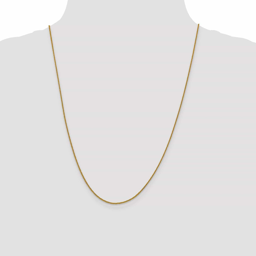 Lovely Rita's Chains Leslie 14k Yellow Gold 1 mm Quadra Wheat Chain