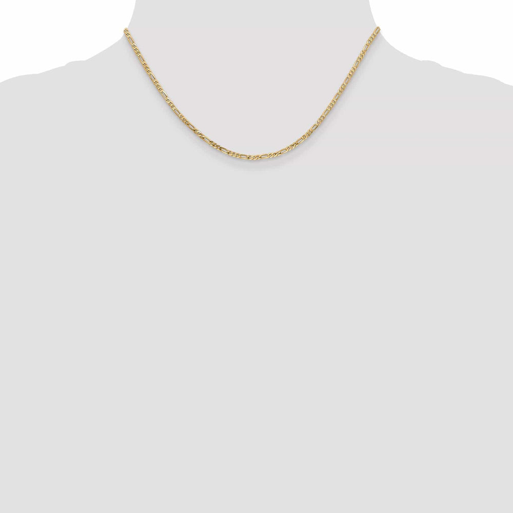 Lovely Rita's Chains Leslie 14k Yellow Gold 2.25mm Flat Figaro Chain