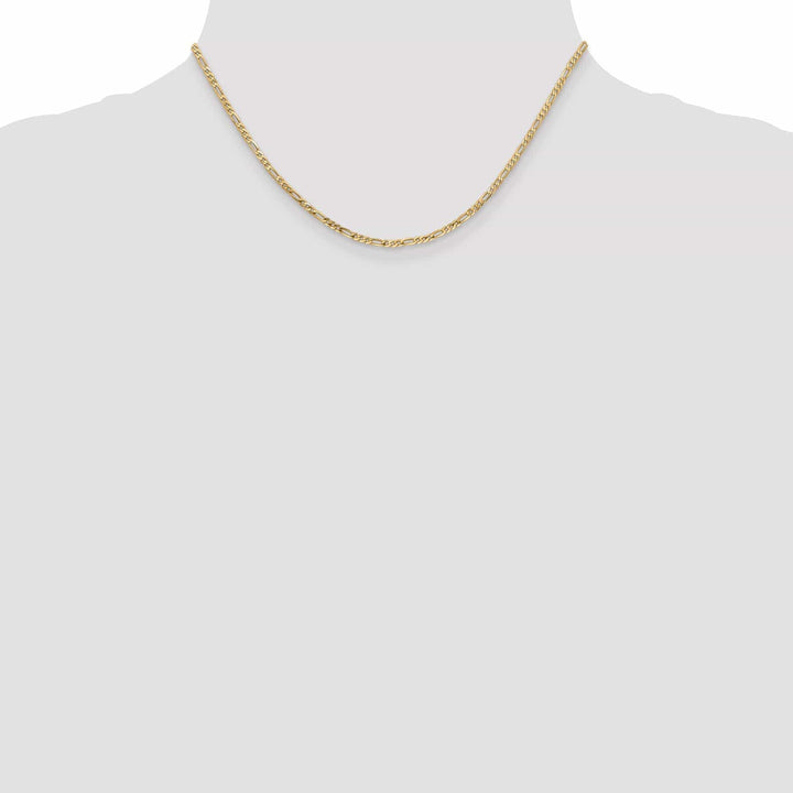 Lovely Rita's Chains Leslie 14k Yellow Gold 2.25mm Flat Figaro Chain