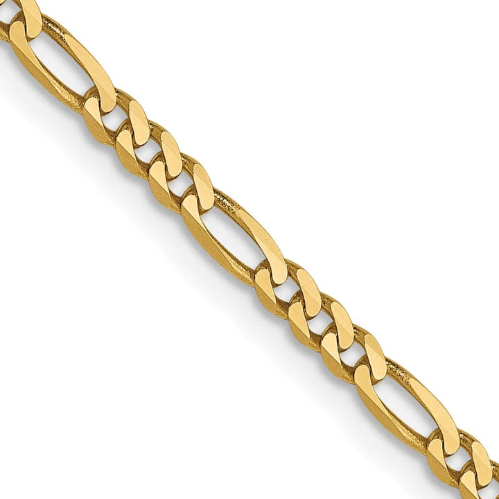 Lovely Rita's Chains Leslie 14k Yellow Gold 2.25mm Flat Figaro Chain