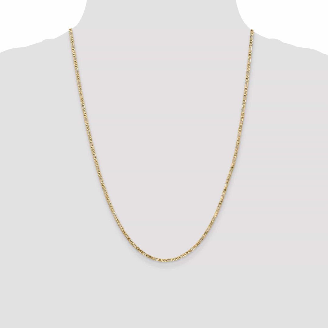 Lovely Rita's Chains Leslie 14k Yellow Gold 2.25mm Flat Figaro Chain