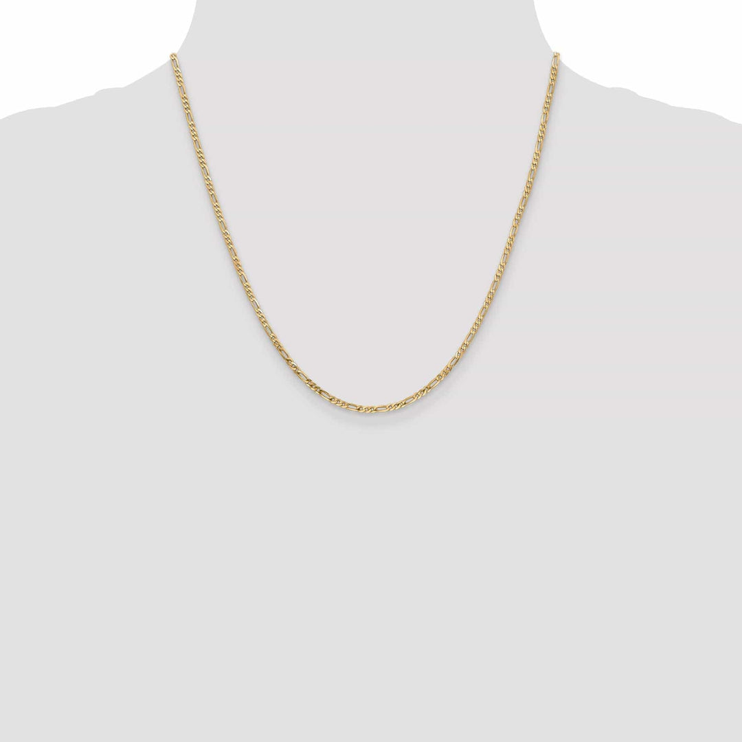 Lovely Rita's Chains Leslie 14k Yellow Gold 2.25mm Flat Figaro Chain
